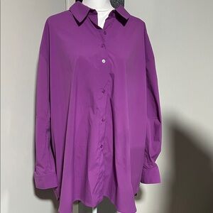 Athleta Women's Button-Down Shirt in Vibrant Purple